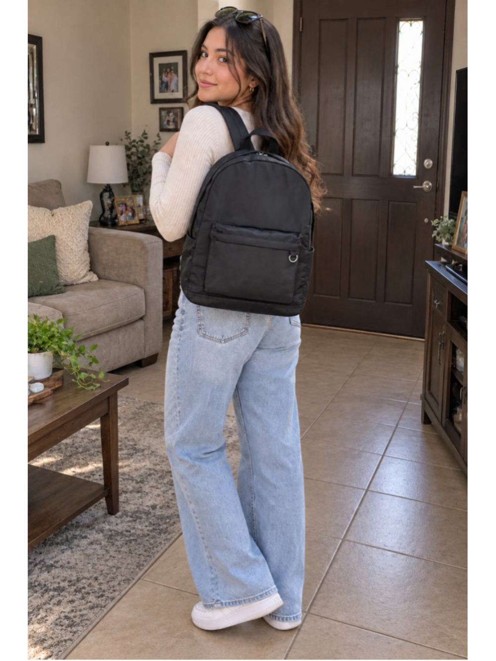 Wild Fable™ Nylon Collegiate Dome Backpack – Black